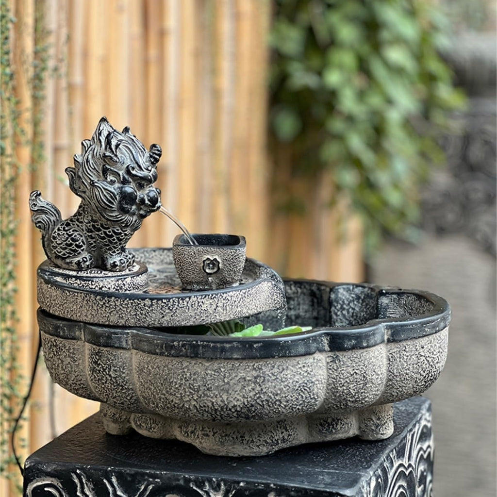 GUERNSEY Tabletop Fountain Desktop Fortune-attracting Flowing Water Ornaments Indoor Desktop Fountain Suitable for Home and Office Decoration Indoor Fountain