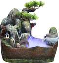 Indoor Fountain Tabletop Water Fountain for Indoor, Rocky Stone Waterfall, Aquatic Landscape, Home Decor, Center Table, Relaxation Gifts with Water Pump and Rotating Ball Fountain