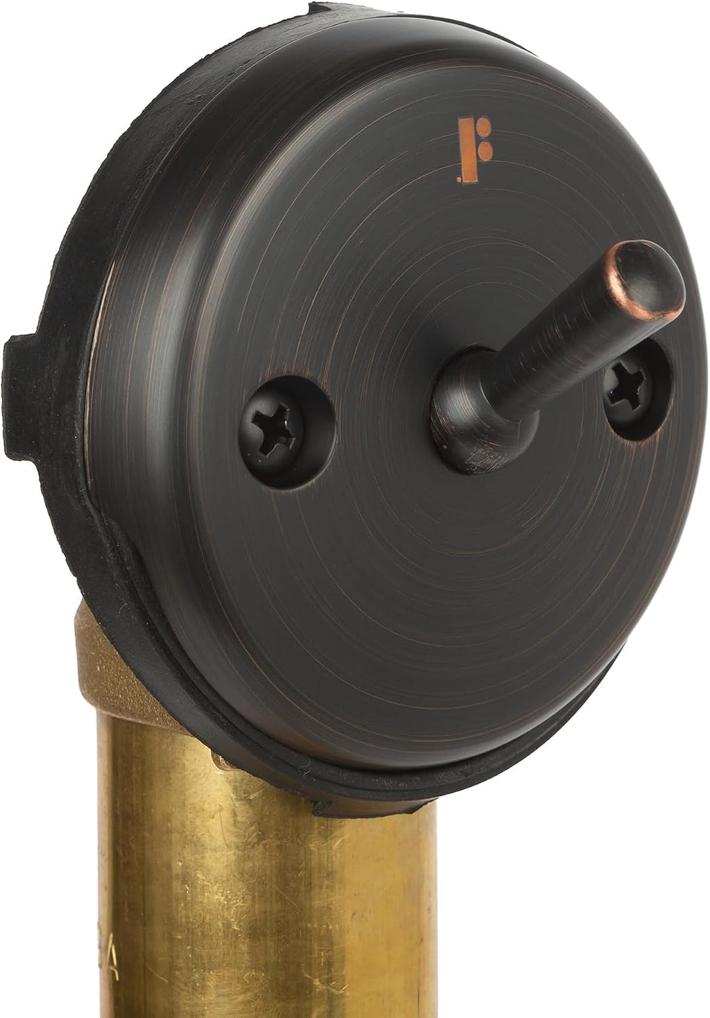 Fine Fixtures Bathtub Shower Drain - 20 Gauge Brass Tubing, Trip Lever Overflow Assembly Tub Drain Kit - Antique Bronze