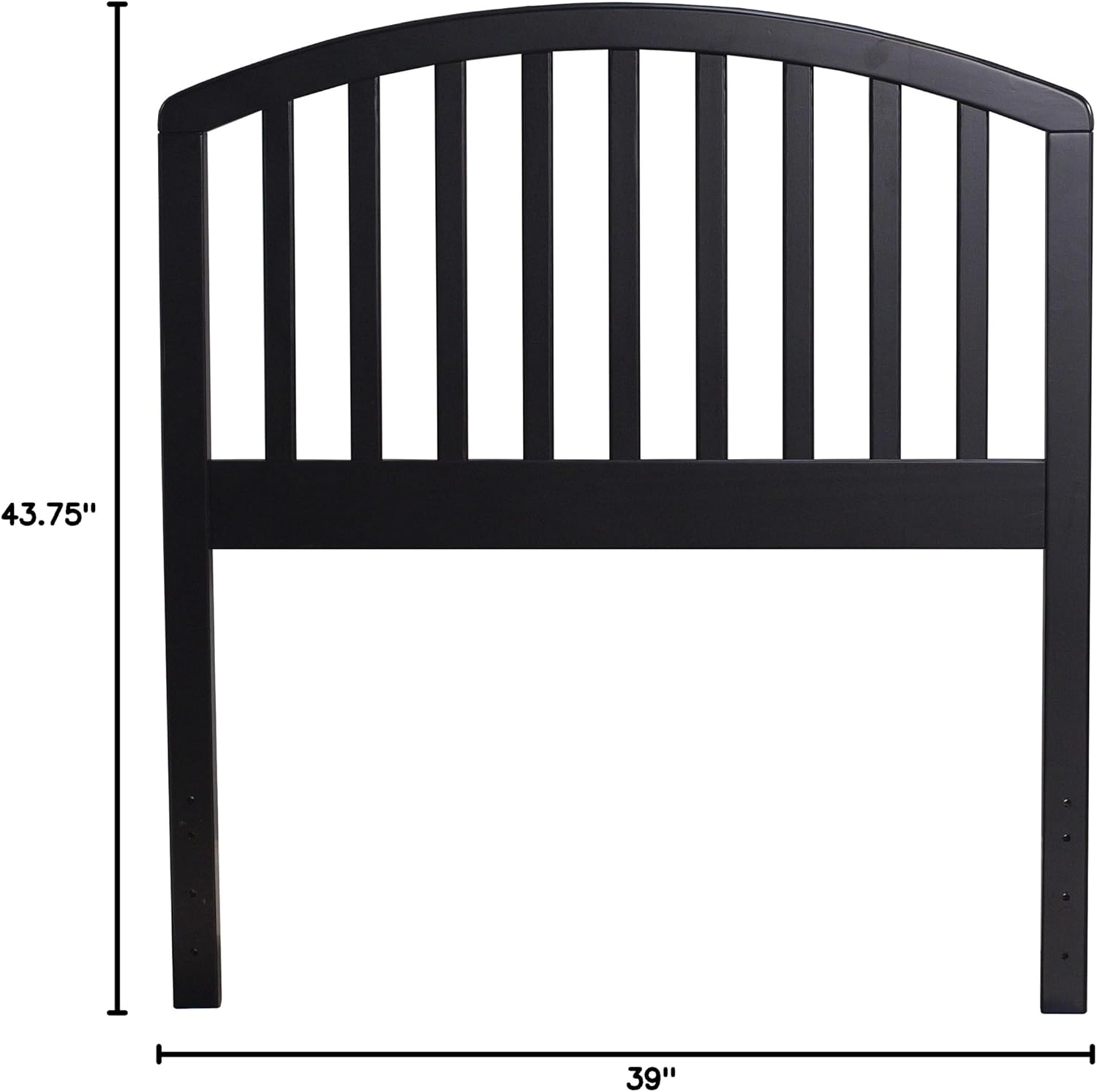 Hillsdale Carolina Headboard, Bed Frame Not Included, Twin, Black