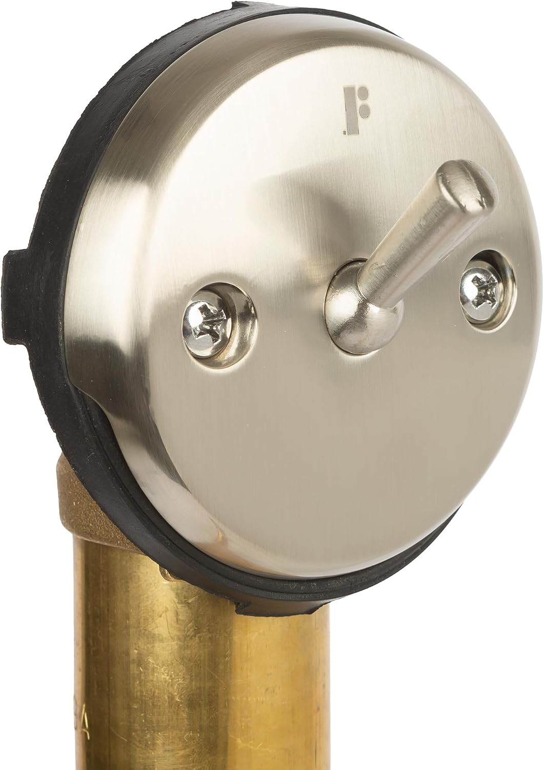 Fine Fixtures Bathtub Shower Drain - 20 Gauge Brass Tubing, Trip Lever Overflow Assembly Tub Drain Kit - Satin Nickel