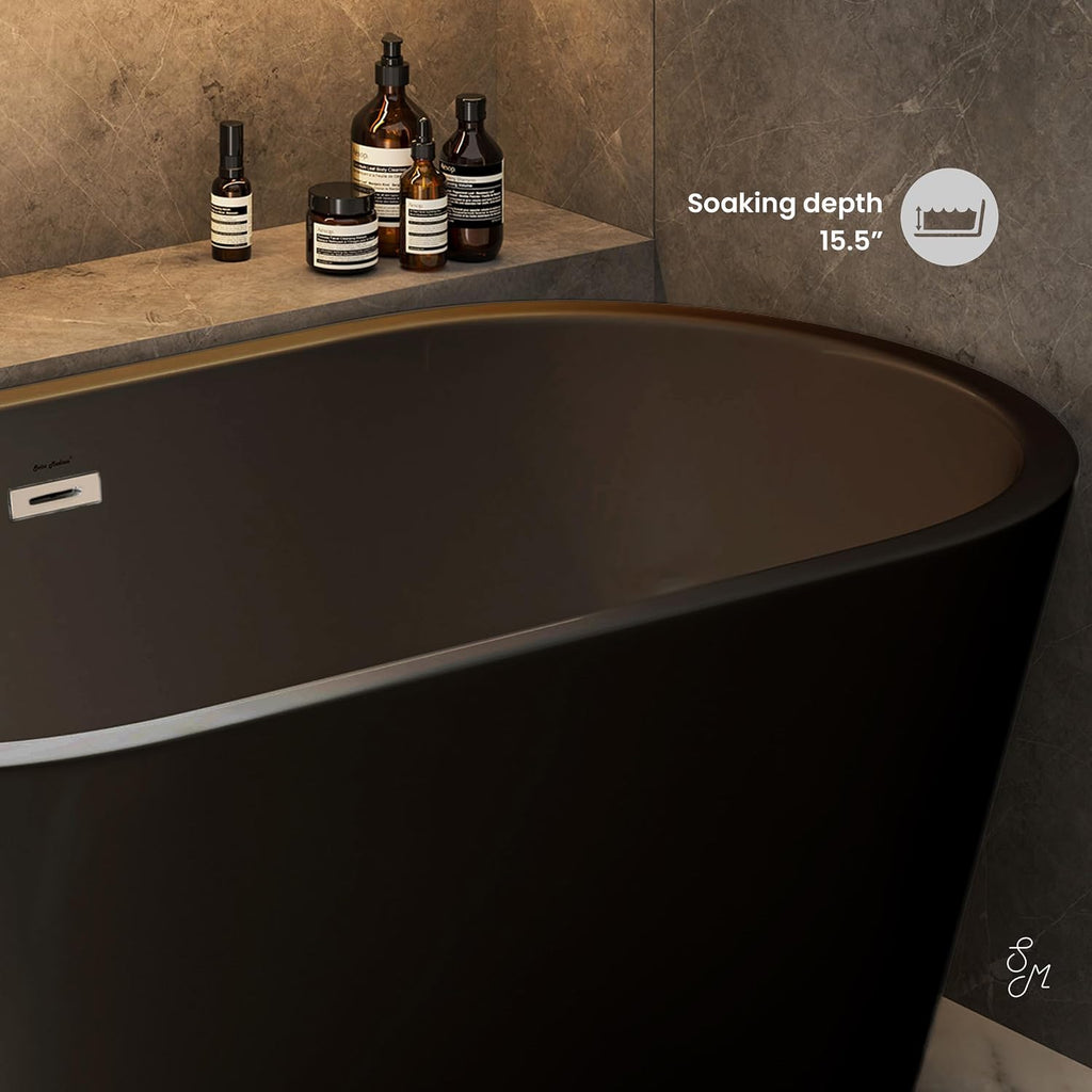 Claire 60' Freestanding Bathtub in Matte Black