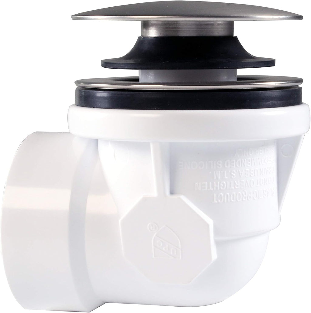 Westbrass D398R-50-07 1-1/2' NPSM Coarse Thread Mushroom Tip-Toe Bathtub Drain Stopper, Satin Nickel (50-Pack)