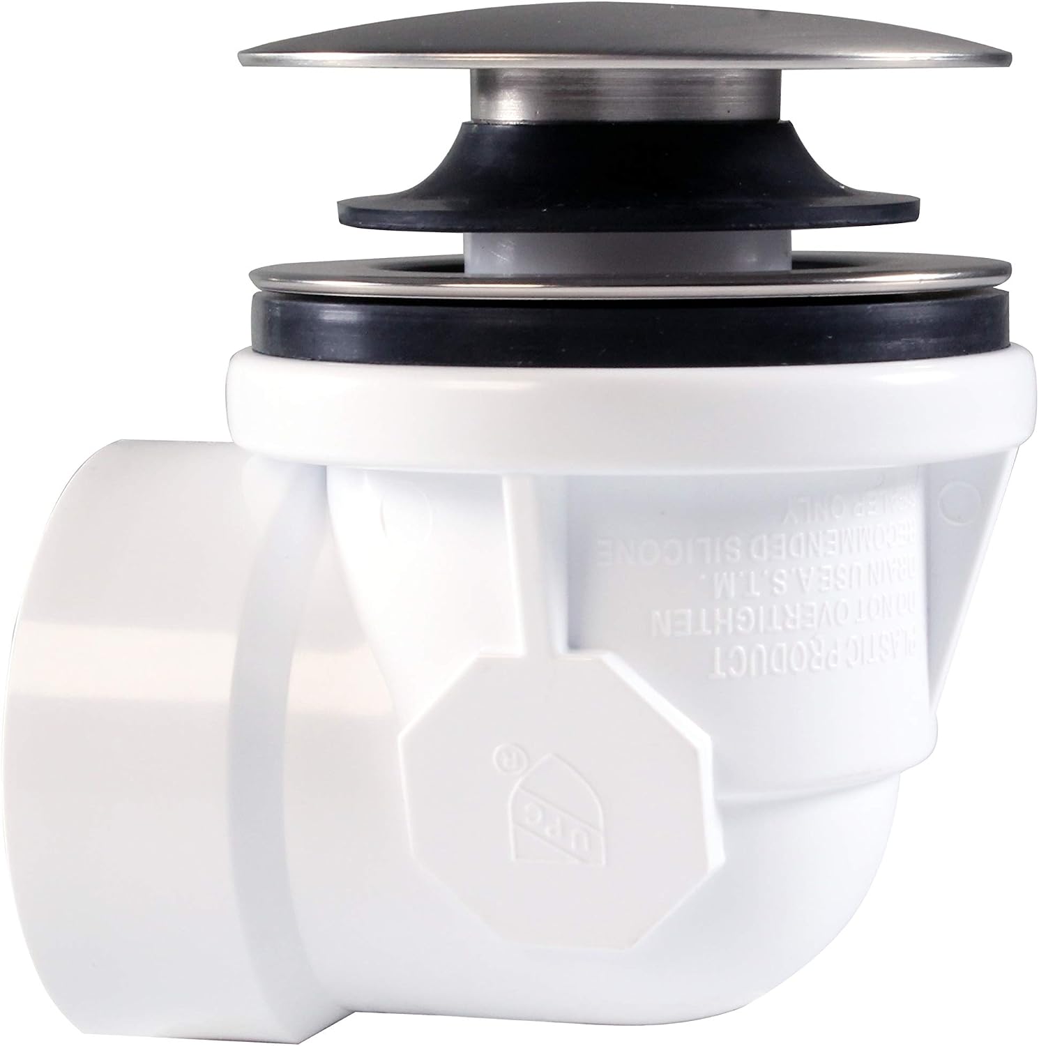 Westbrass D398R-50-07 1-1/2' NPSM Coarse Thread Mushroom Tip-Toe Bathtub Drain Stopper, Satin Nickel (50-Pack)