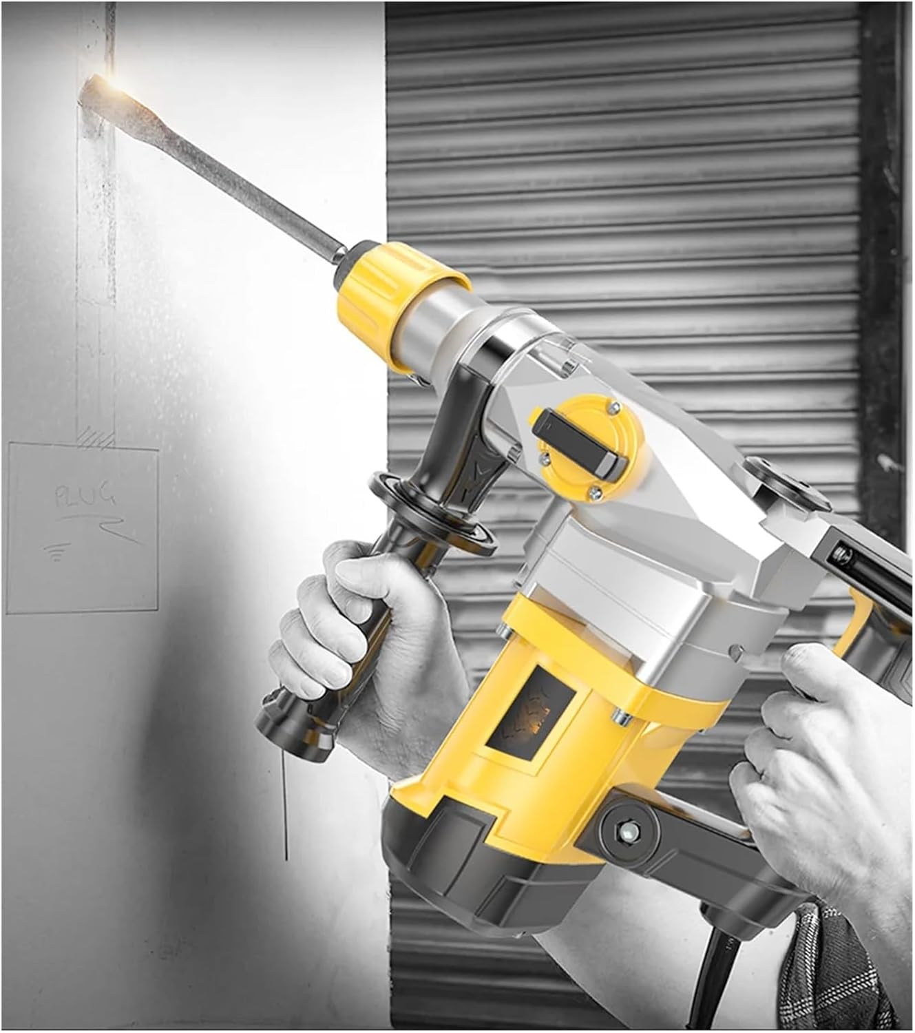 2580W Heavy Impact Electric Hammer Concrete Breaker 30S Quickly Breaks Industrial Power Tools