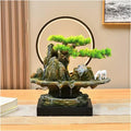 HIHELO Desktop Fountain Tabletop Fountain Rock Waterfall Fountain Indoor Waterfall Fountain Artificial Bonsai Interior Decoration with LED Lights Water Fountain Outdoor (Size : Small)