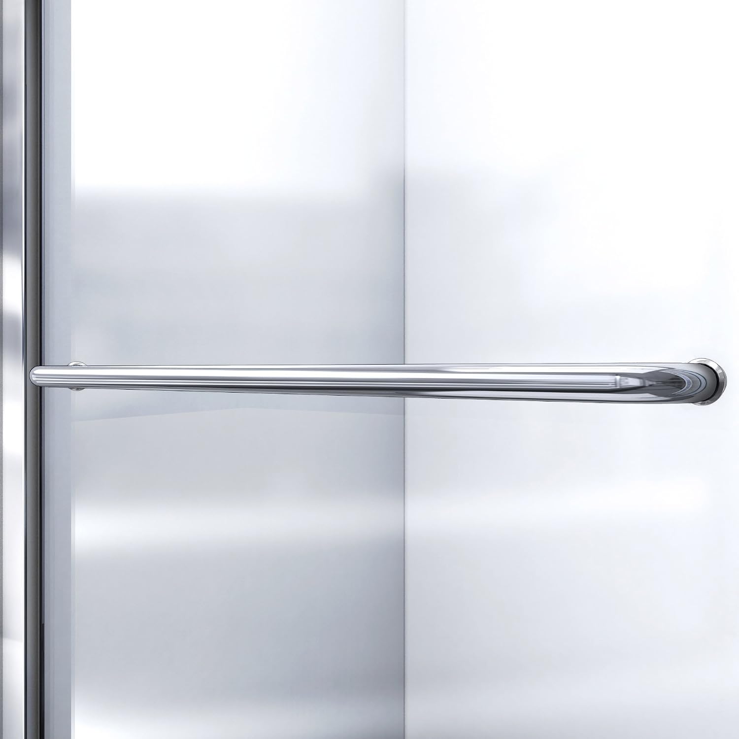 DreamLine Infinity-Z 32 inch D x 60 inch W x 78 3/4 inch H Semi-Frameless Sliding Shower Door in Chrome and Clear Glass, Left Drain Shower Base, and Wall Kit in White
