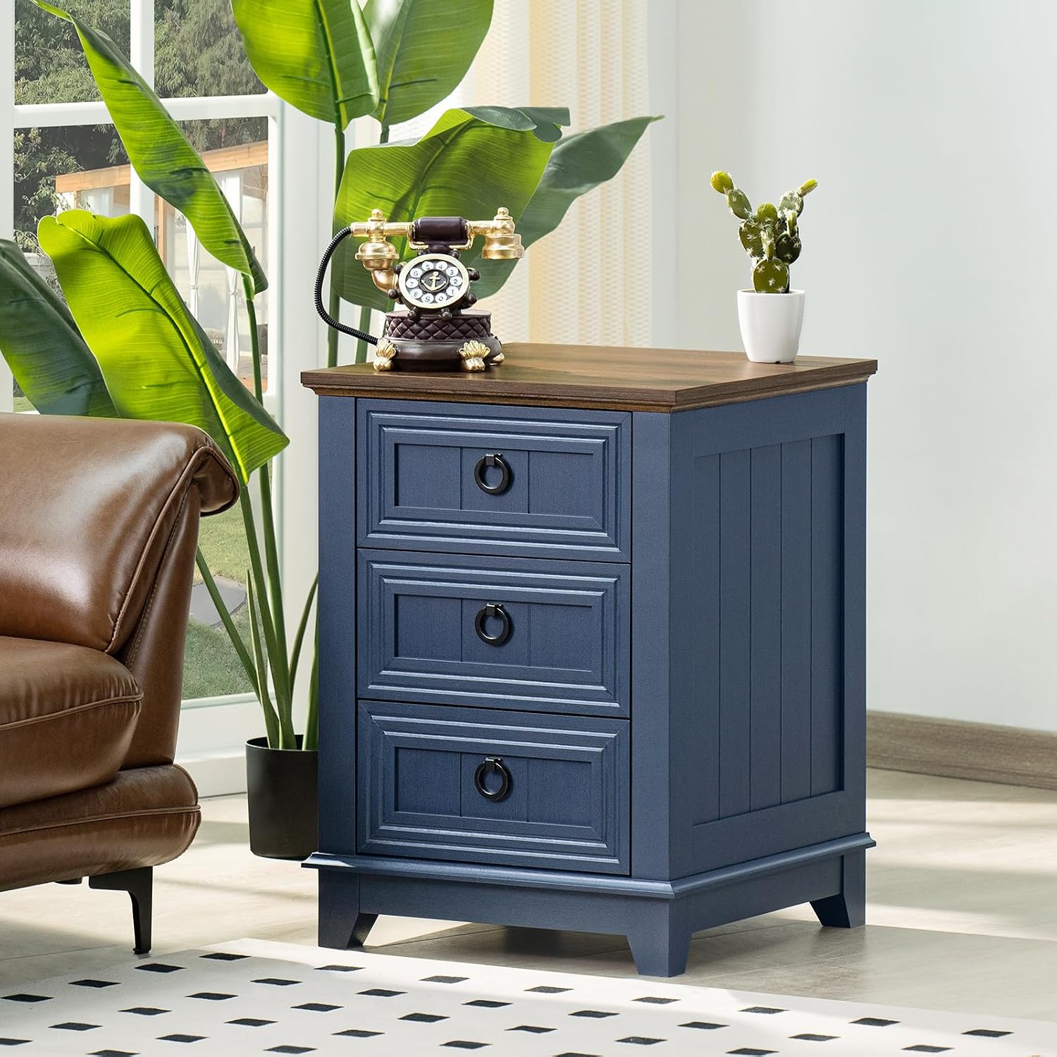 Joaxswe Farmhouse Dresser and Nightstand Sets 3 Piece, Nightstands Set of 2 and 6 Drawers Dressers for Bedroom, 54' Wide Dresser and 18' Inch Night Stand Set for Bedroom, Living Room, Hallway