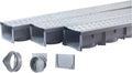 URA WATER - Model UA-100 - Drainage Trench Set - Channel Drain With Galvanized Steel Grate - 3 x 39' - (117' Total Length)