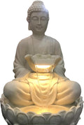 Outdoor Water Fountain, Buddha Water Outside, Garden Fountain, Statue Indoor/Outdoor for Home, Buddha Decor & Gifts, Buddah, Buda, Budda, Buddhas, Feng Shui (Medium)