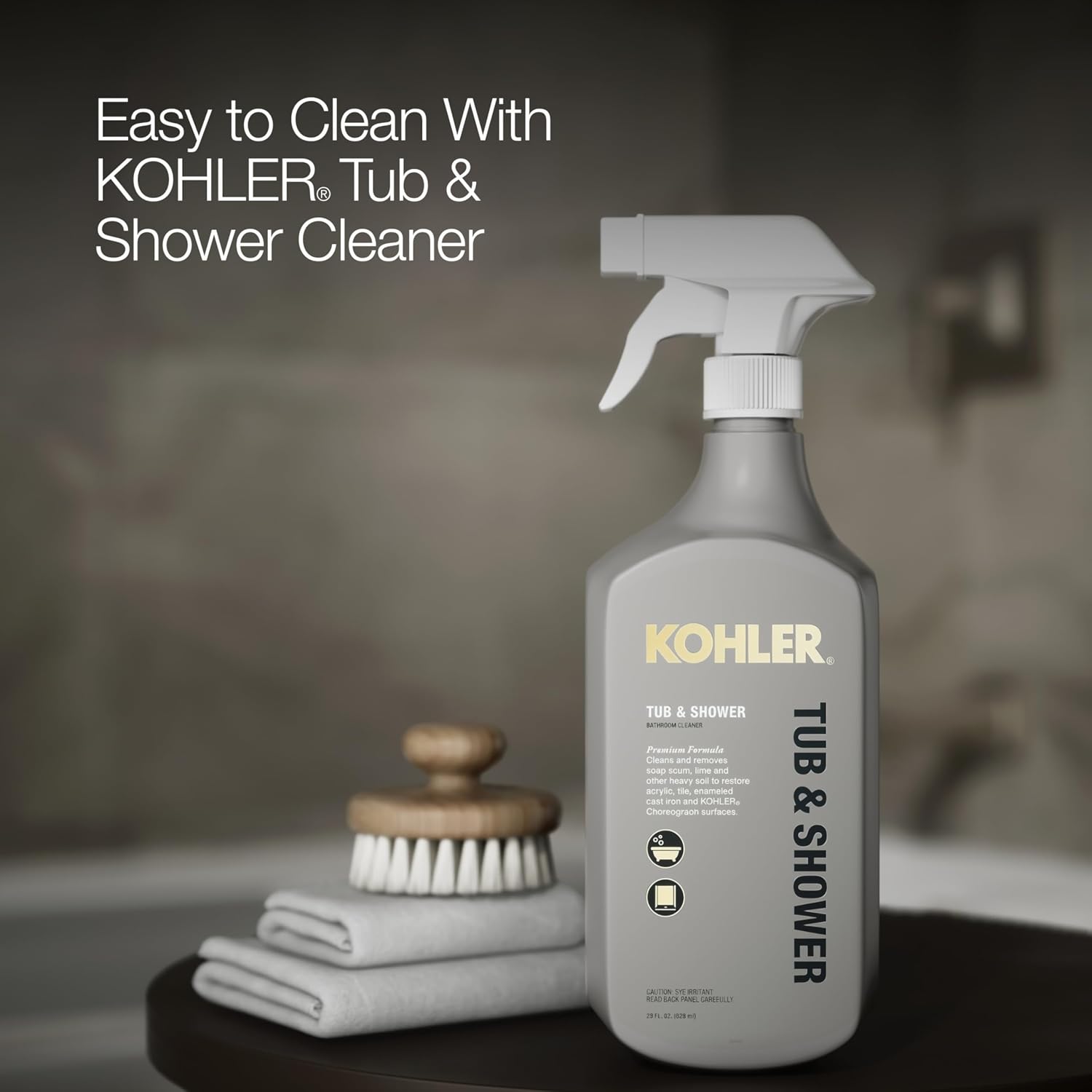 Kohler K-714-0 Villager Bath with 4-Inch Ledge and Right-Hand Drain, Cast Iron, White