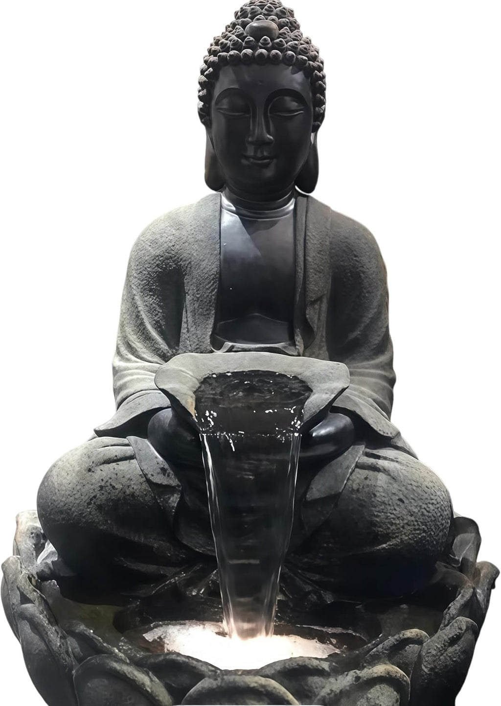 Outdoor Water Fountain Outside, Garden Fountain, Buddha Statue Outdoor/Indoor for Home, Buddha Decor & Gifts, Buddah, Buda, Budda, Buddhas, Chinese Decor & Gifts, Feng Shui (Medium)