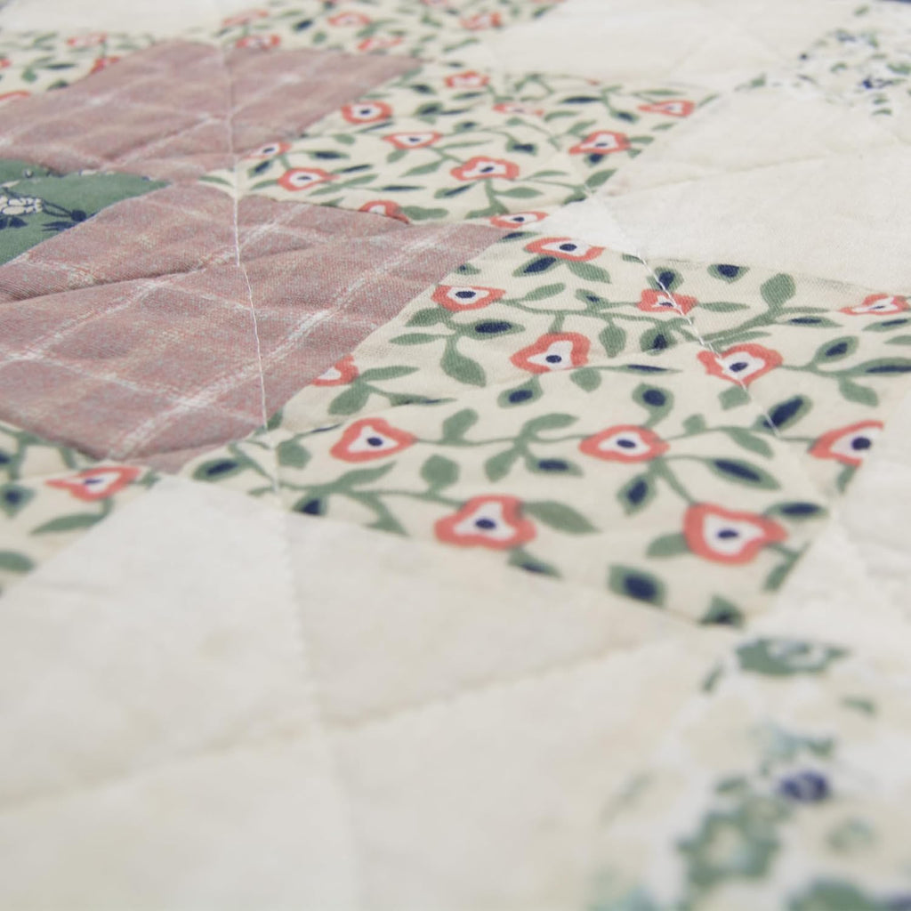 Donna Sharp April Patch- King Quilt Set, Measures 110 x 90, Includes 1 Quilt and 2 King Shams, Machine Washable