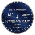 RHAPSODY 18 Inch Diamond Saw Blade - Segmented General Purpose for Dry/Wet Cutting Concrete, Reinforced Concrete, Masonry, Brick, Block - 1' Arbor