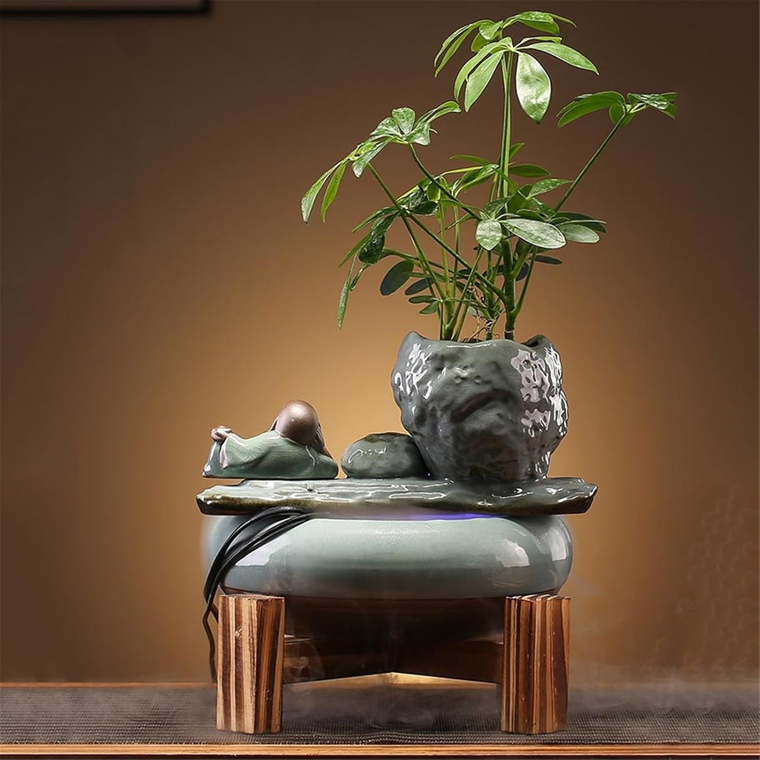 Tabletop Small Chinese-Style Circulating Water Ornaments Ceramic Tabletop Fountain Decor
