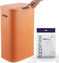 happimess HPM1017K Tammi Kitchen 14.5-Gallon Slim Metal Push Button Trash Can for Home, Kitchen, Laundry Room, Office, Bedroom, Bathroom, Carrot Cake