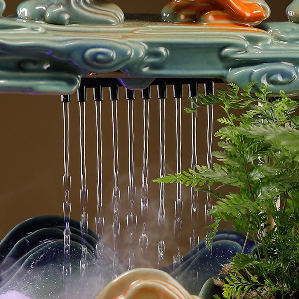 GUERNSEY Tabletop Fountain Flowing Water Ornaments Circulating Water Home Porch Living Room Office Desktop Chinese Style Decorations Indoor Fountain