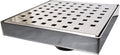 SereneDrains 304 Stainless Steel 6 Inch Square Polished Chrome Shower Drain Kit for Tile Floor Drain Grate Cover Hair Catcher Trap Strainer Filter (Polished Chrome, Traditional Square Design)