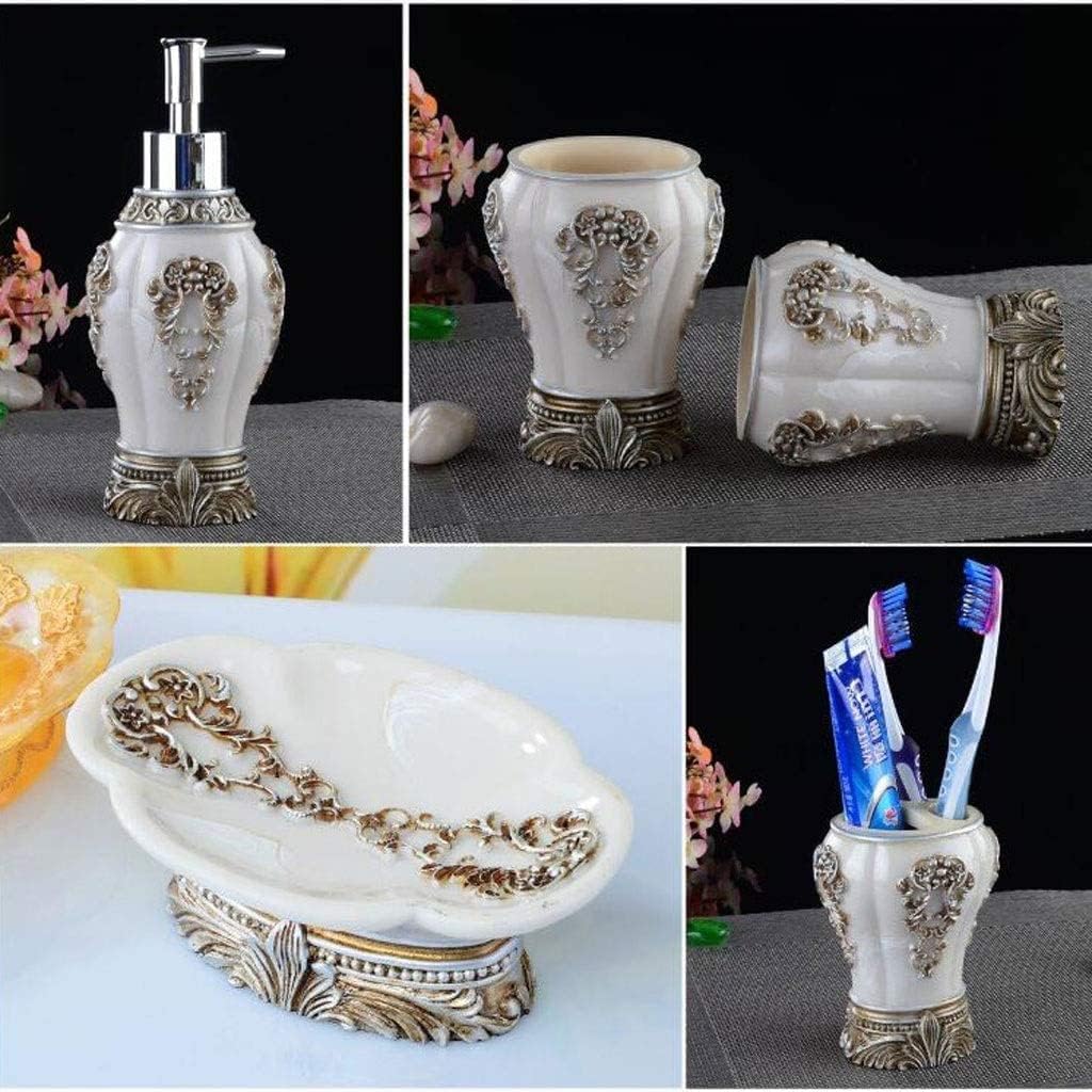 Multifunctional Bathroom Accessories Set Complete，Toothbrush Holder，Trash Can，Soap Dish，Soap Dispenser，Tissue Box 7 Pieces，Gray