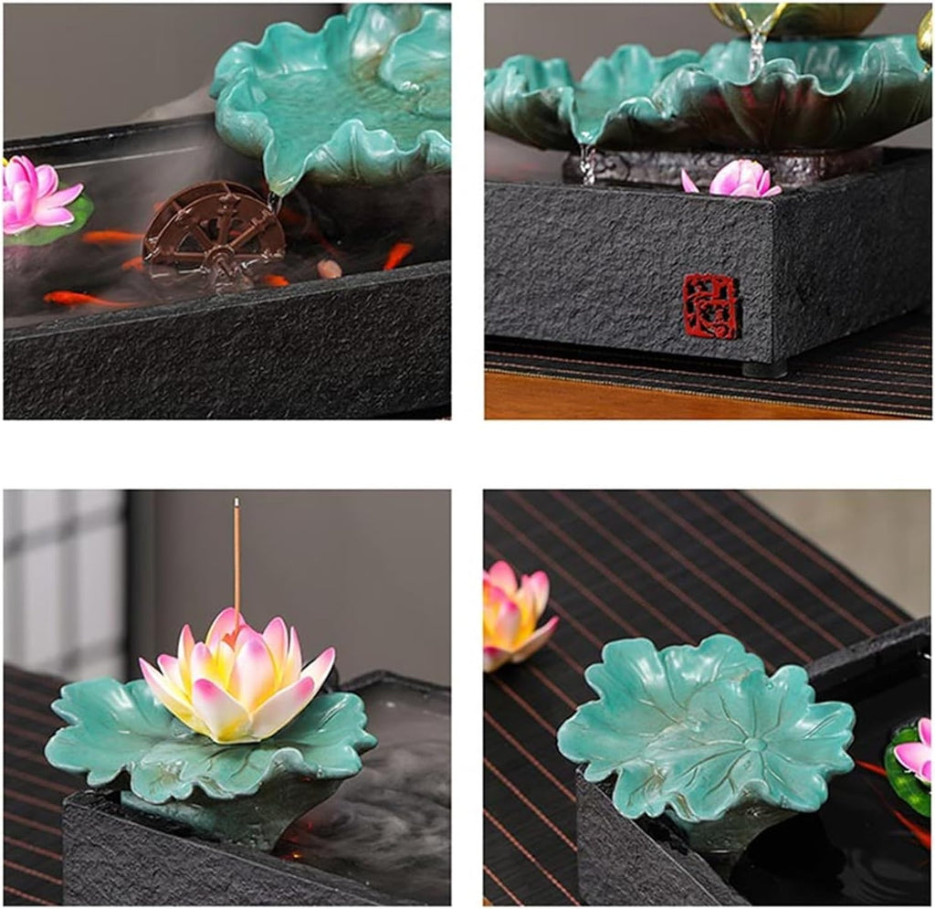 Tabletop Tabletop Fountain, Meditation Indoor Waterfall Feature for Home Office Bedroom Relaxation Decor(Medium)