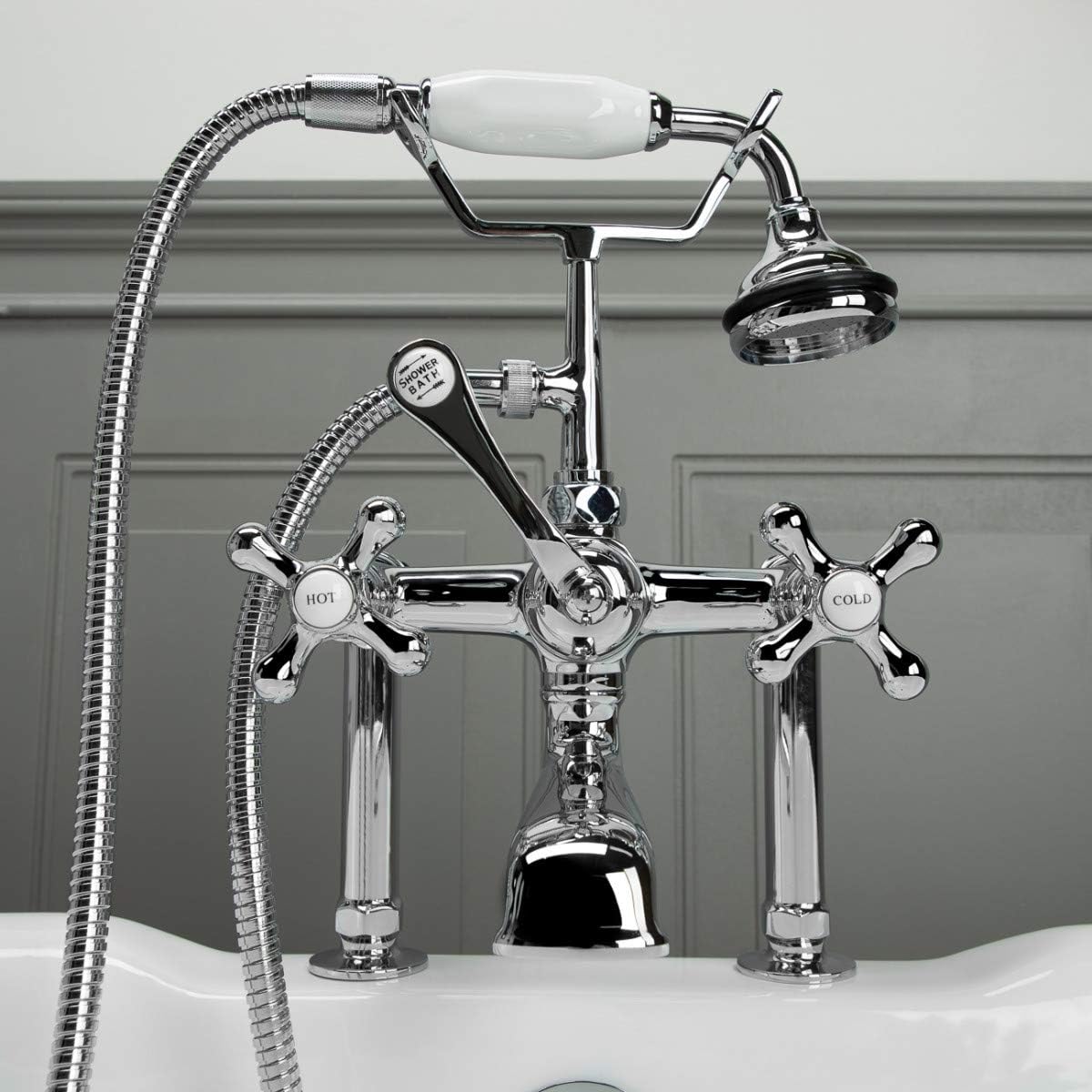 Vintage Tub & Bath Clawfoot Tub Rim Mount Faucet Set