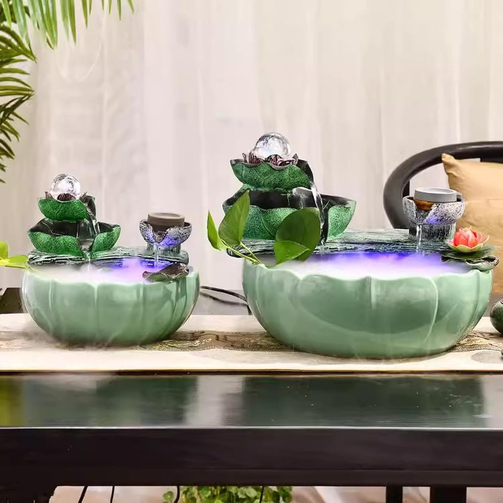 GLigeT Tabletop Fountain Home Decoration Decorations Office Desktop Living Room Wealth Generating Water Dispenser Interior Circulation Rockery Fountain Decorations Water Fountain Decor(Medium)