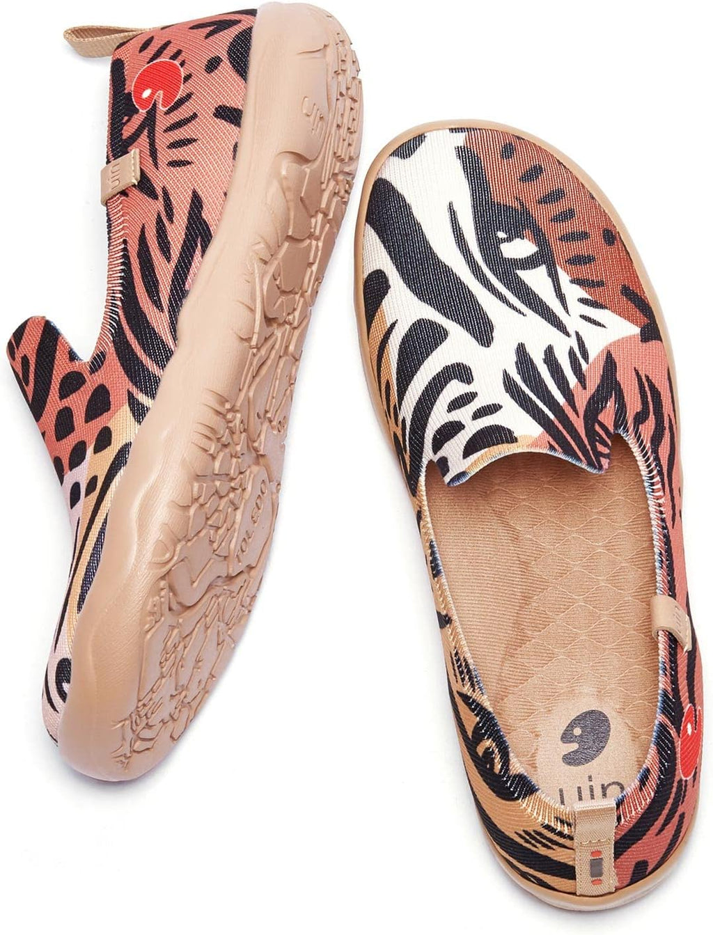 UIN Women's Casual Loafers Travel Painted Walking Slip On Lightweight Comfortable Canvas Fashion Sneakers