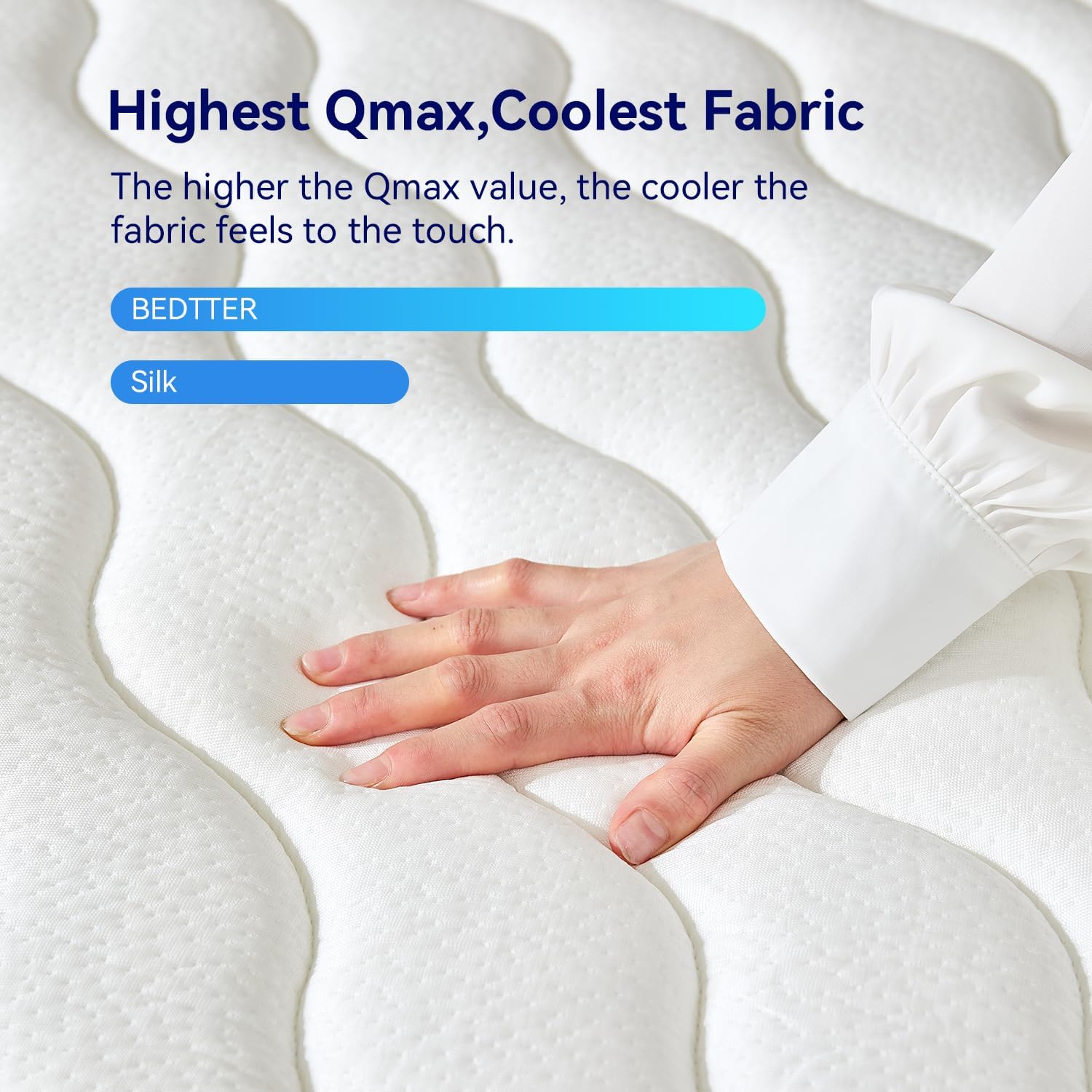 14 Inch Queen Mattress for Heavy People, Cooling Hybrid Mattress with Ice Silk Cover & Gel Memory Foam, 7-Zone Ergonomic Support, Extra Firm Bed with Strong Edge Support, No Sagging & Pressure Relief