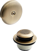 Signature Hardware 948039 Pop-Up Drain with Overflow Cover for Alcove Tub - Aged Brass