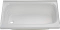 Lippert Replacement 24' x 40' White Bathtub with Left Drain, Scratch-Resistant ABS Acrylic for RVs, Travel Trailers, 5th Wheels, Motorhomes - W2440LHSPK