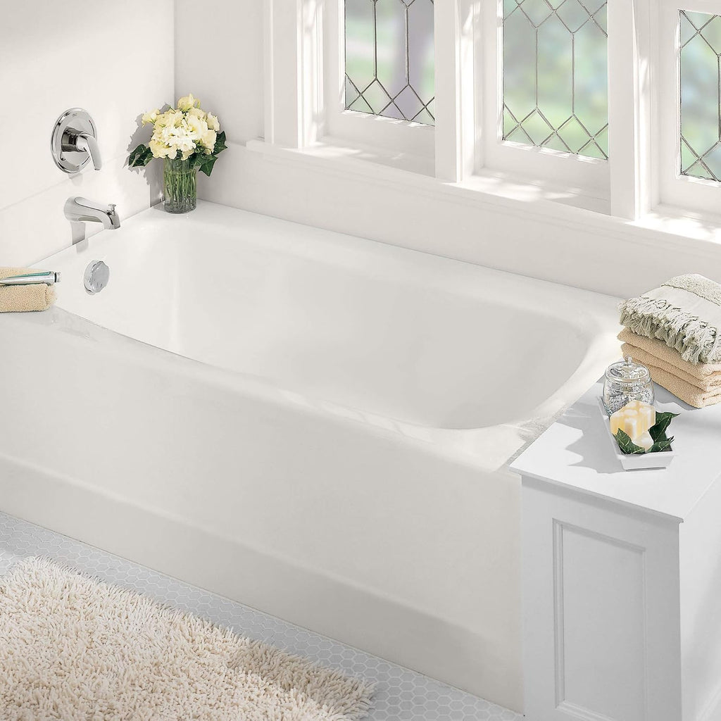 American Standard 2460002.020 Cambridge Apron-Front Americast Soaking Bathtub Left Hand Drain,60 x 32 In, White, 50-60 gal
