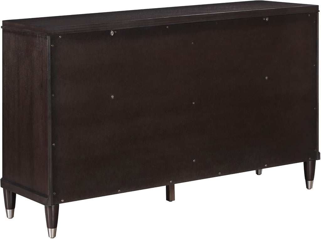 Coaster Home Furnishings Emberlyn Mid-Century Modern 4-Piece Bedroom Set Queen Size Four-Poster Bed Frame 84-inch Headboard Brown 223061Q-S4