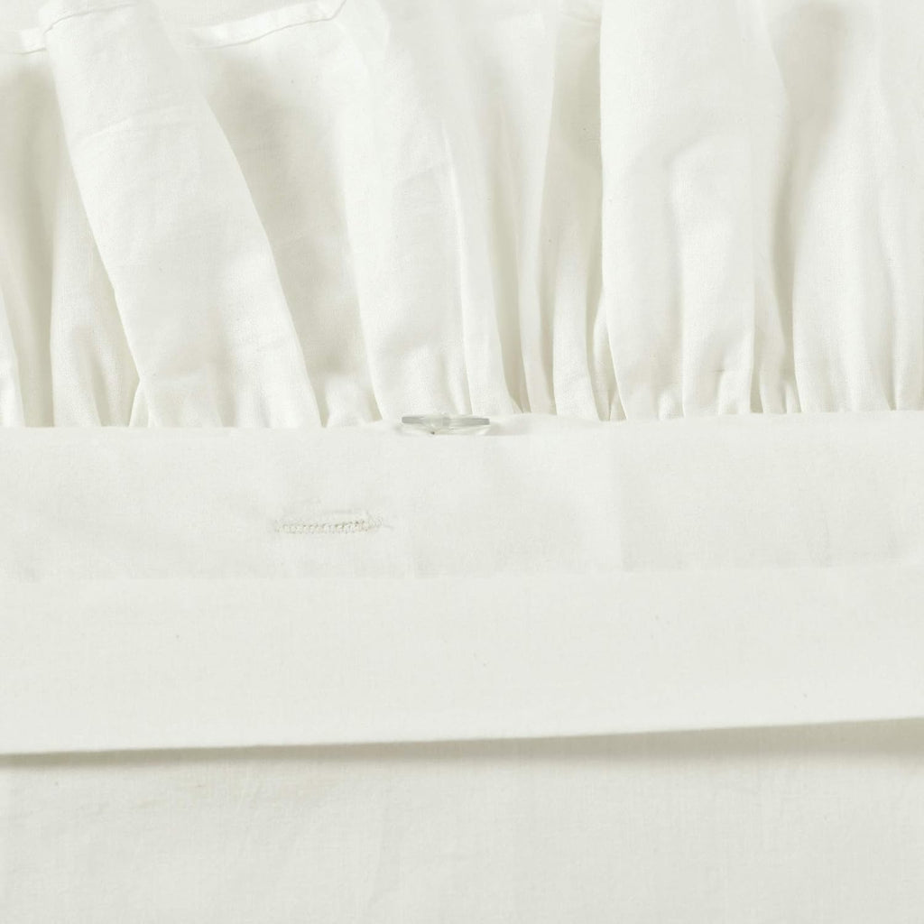 Lush Decor Reyna Ruffle Cotton Duvet Cover Set 3 Piece Set California King, White - King Size Bedding Set - White Duvet King - Ruffled Bedding - Coquette Decor