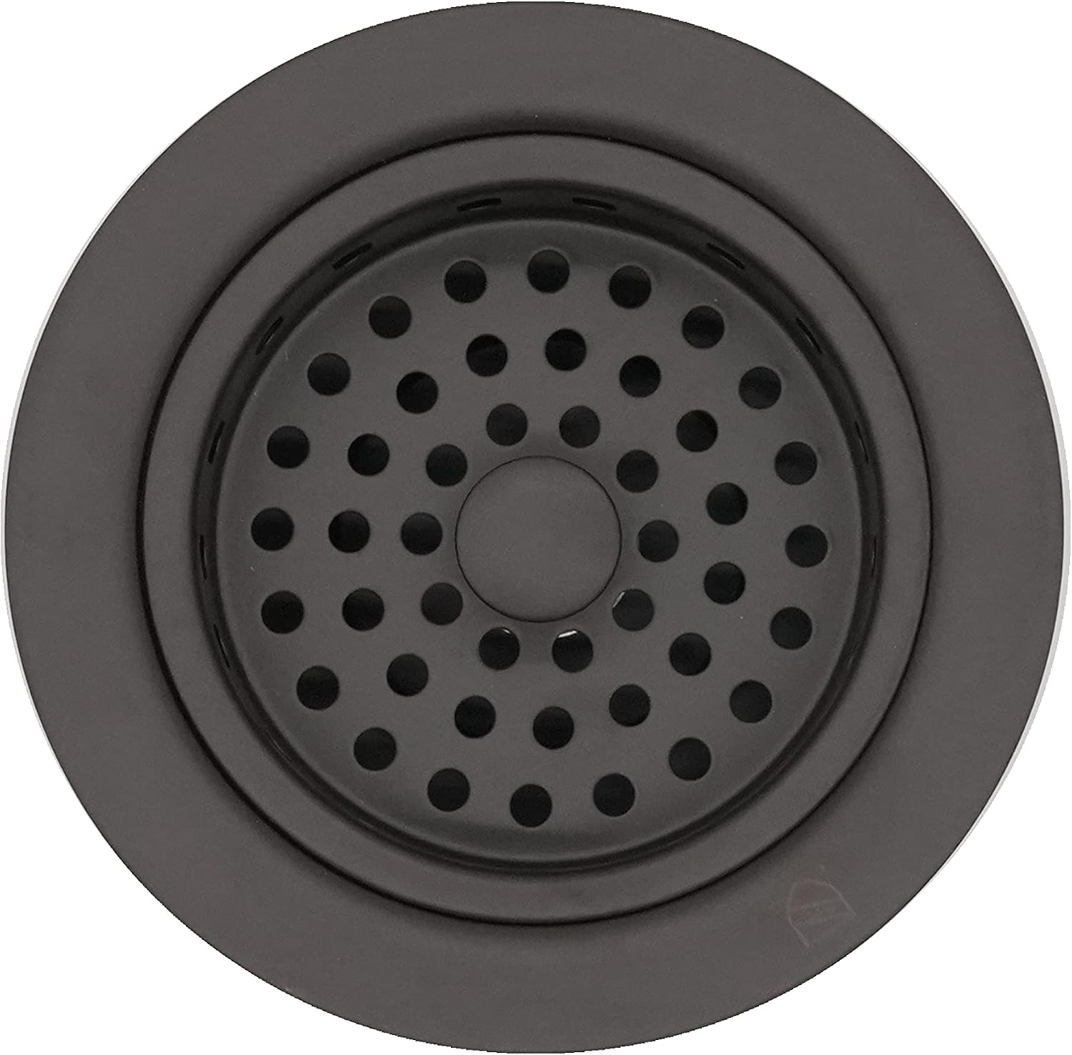 Westbrass CO2165S-62 COMBO PACK 3-1/2' Post Style Large Kitchen Sink Basket Strainer and Waste Disposal Drain Flange with Basket Strainer, Matte Black