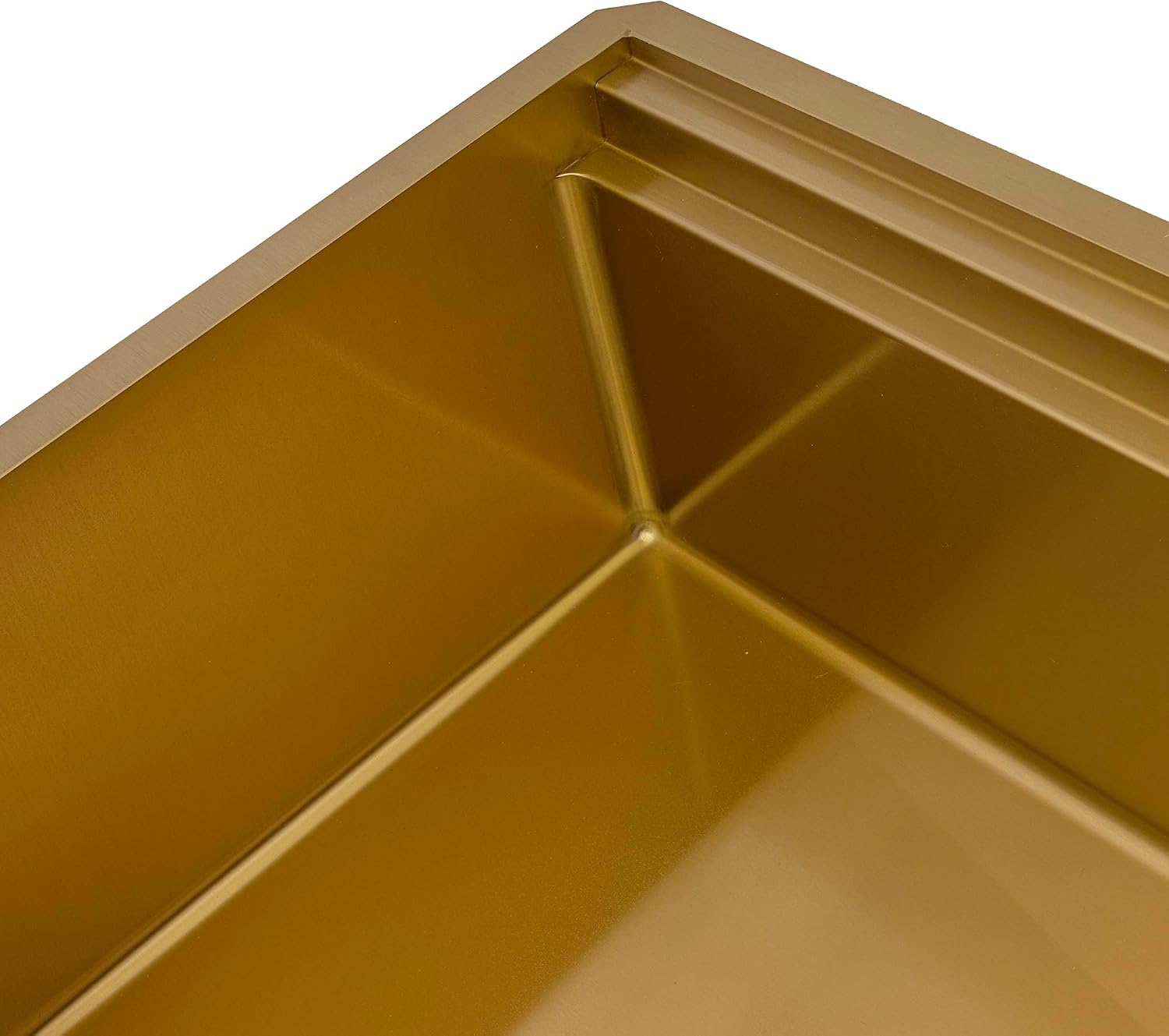Ruvati 45-inch Polished Brass Matte Gold Stainless Steel Workstation Two-Tiered Ledge Undermount Kitchen Sink - RVH6333GG