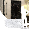 Dundee Deco White Faux Bricks PVC 3D Wall Panel, 3.1 ft X 1.6 ft (95cm X 50cm), Pack of 5, Interior Design Wall Paneling Decor, Total Coverage 25.5 sq. ft. (2.4 sq. m)