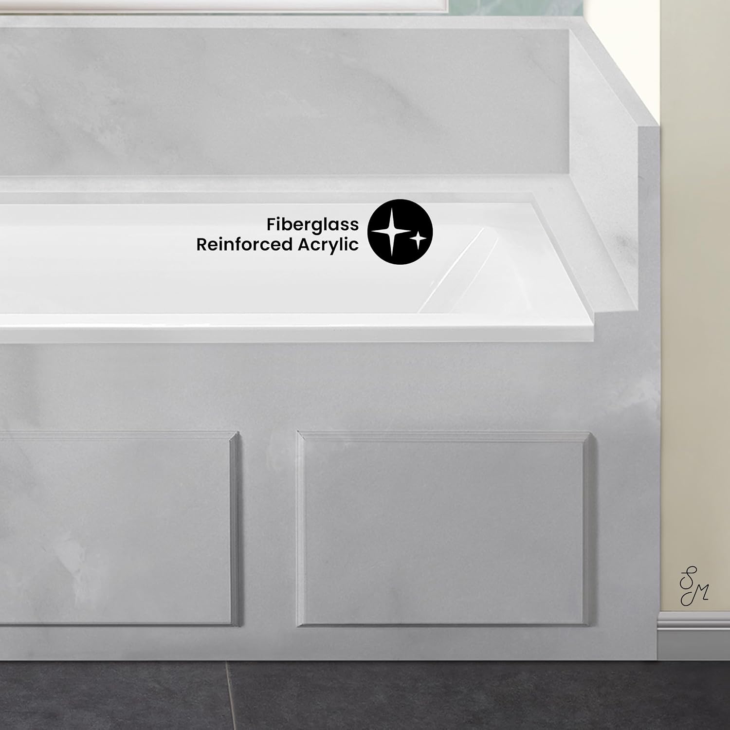 Swiss Madison Voltaire 60 x 30 Left Drain Soaking Alcove Bathtub in Glossy White with Integrated Overflow, Drain Included