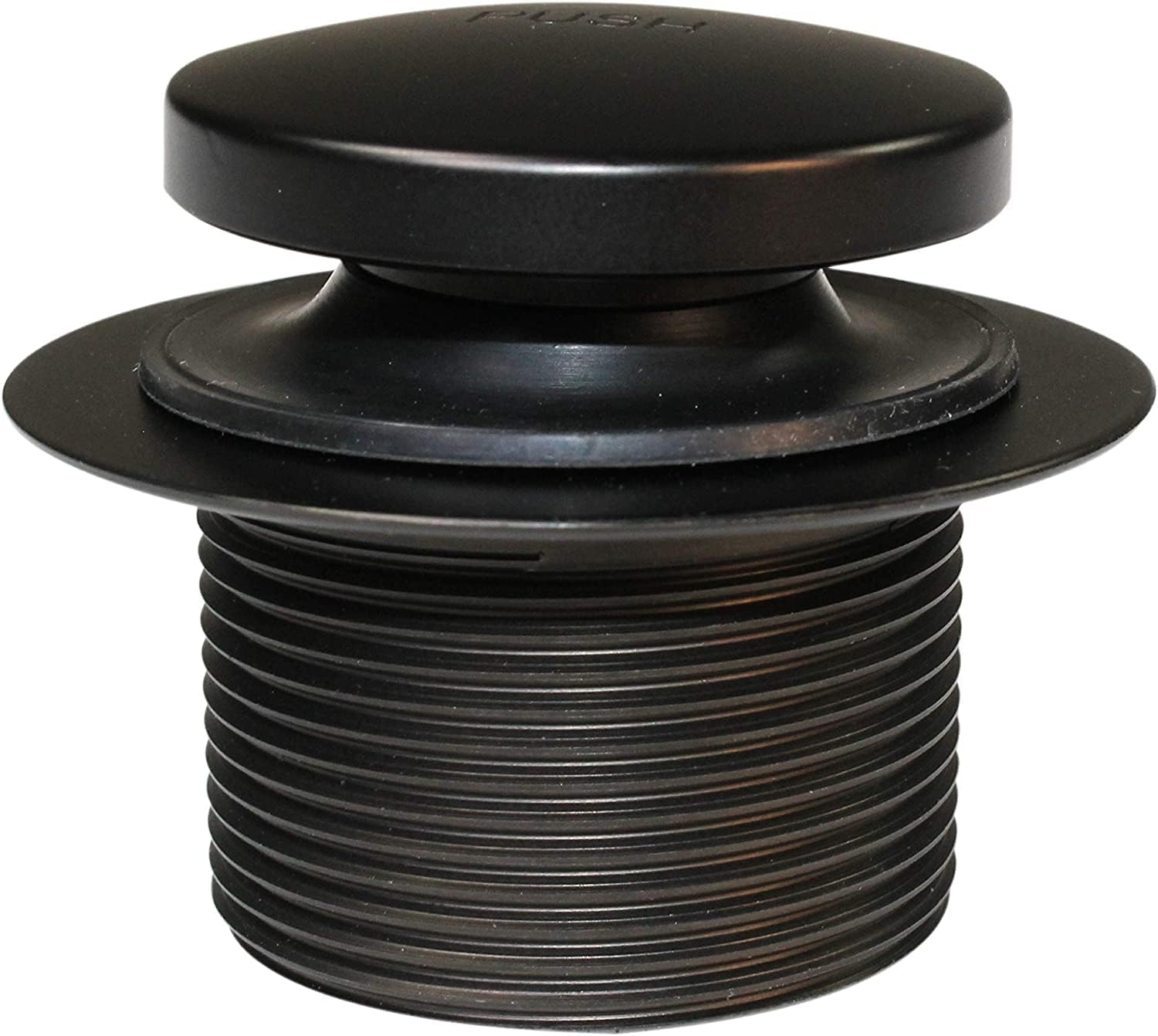 Westbrass Y593144-4-12 14' Black Tubular Bath Waste & Overflow Assembly with Tip-Toe Drain Plug and Two-Hole Faceplate, Oil Rubbed Bronze (4-Pack)