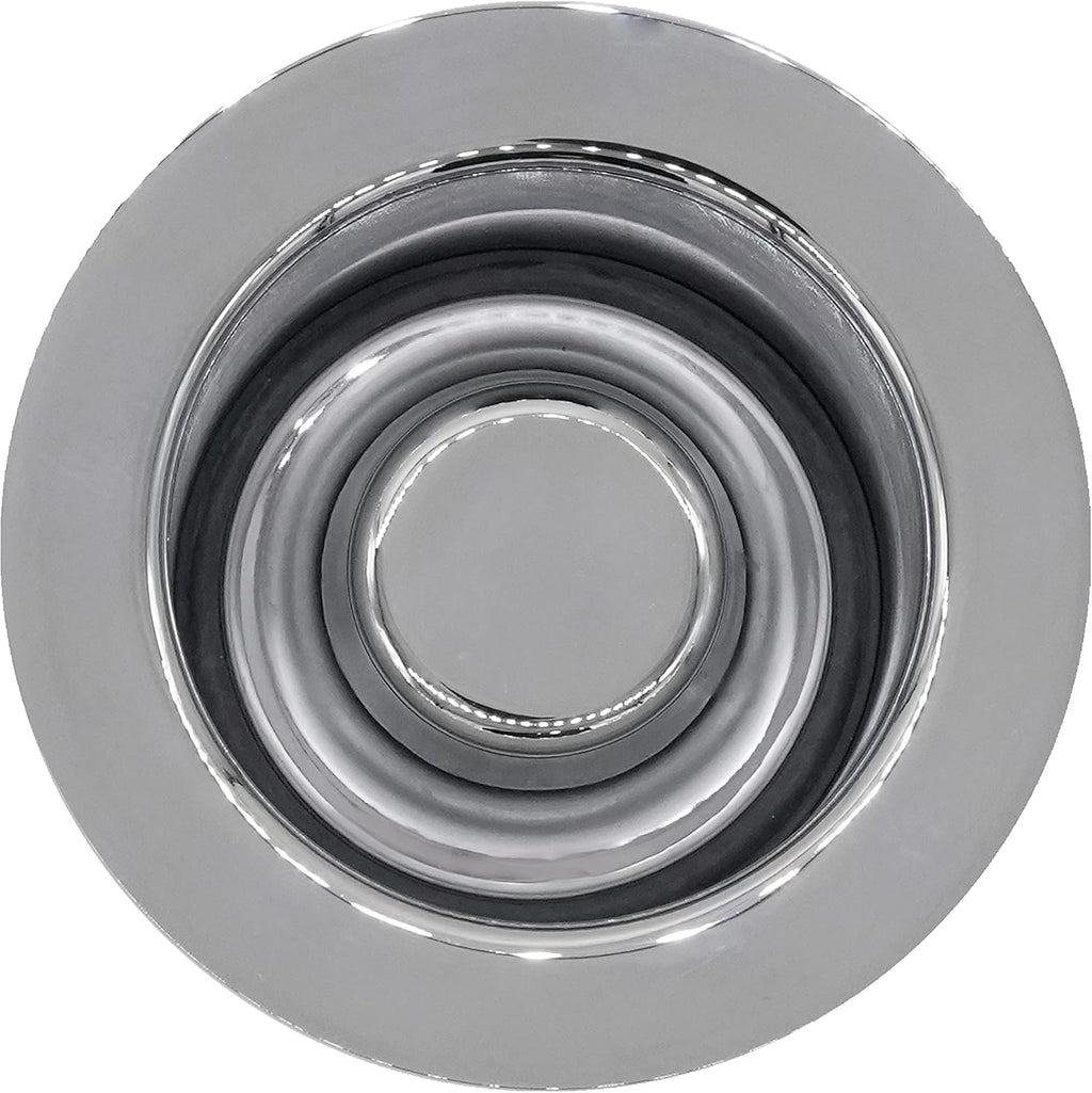 Westbrass CO2175-26 Combo Pack 3-1/2' Wing Nut Twist Style Large Kitchen Sink Basket Strainer and Waste Disposal Drain Flange with Stopper, Polished Chrome