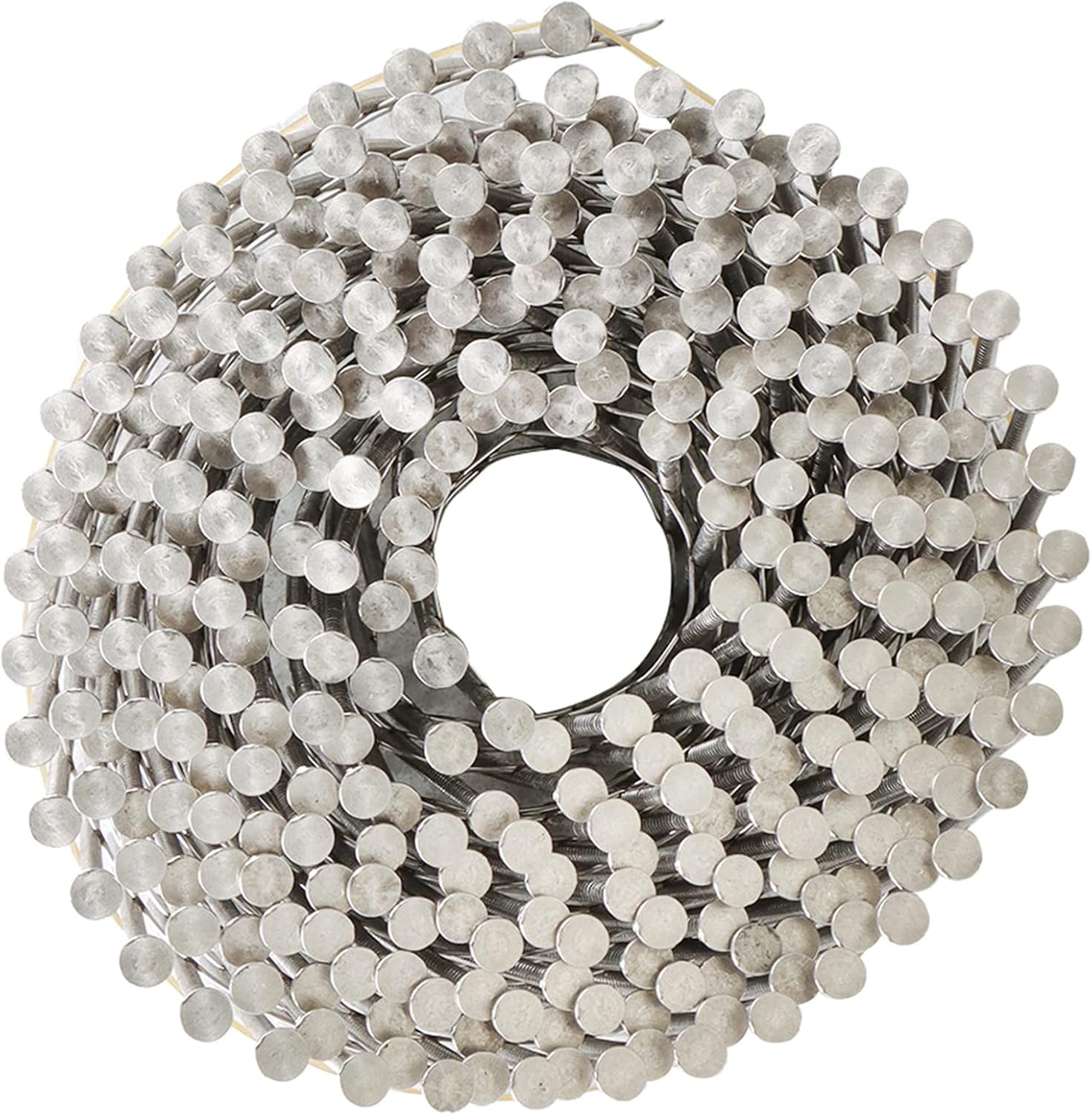 marddpair 3600 Count 2-1/2-Inch x .090-Inch 15-Degree Ring Shank Stainless Steel Siding Nails Collated Wire Coil for Wood or Fencing