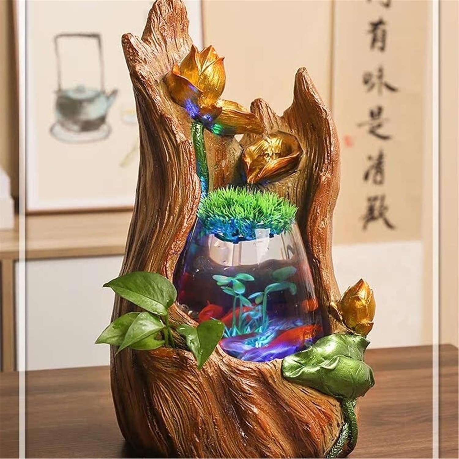 Tabletop Tabletop Fountain Small Home Desktop Fish Tank Water Circulation Ornaments Decor