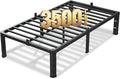 VIPSHOW 18 Inch Twin XL Bed Frame, 3500Lbs Heavy Duty Metal Platform with Round Corner Legs Mattress Slide Stopper, Steel Slat Support No Box Spring Needed, Noise Free, Non-Slip, Easy Assembly
