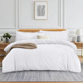Premium 1-Piece Queen Size Duvet Cover – 800 Thread Count Pima Cotton, Heavyweight Fabric, Zipper Closure & Corner Ties, Ultra Soft & Durable (White)
