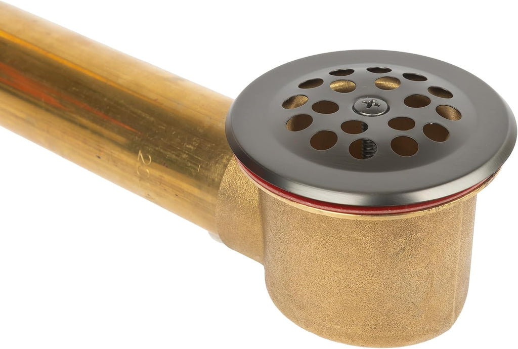 Fine Fixtures Bathtub Shower Drain - 20 Gauge Brass Tubing, Trip Lever Overflow Assembly Tub Drain Kit - Gun Black