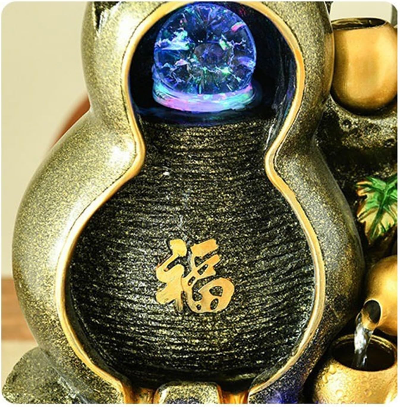 GLigeT Tabletop Fountain Coffee Table Ornaments Living Room Desktop Business Gifts Office Fountain Water Attracts Wealth to Improve Feng Shui Water Fountain Decor