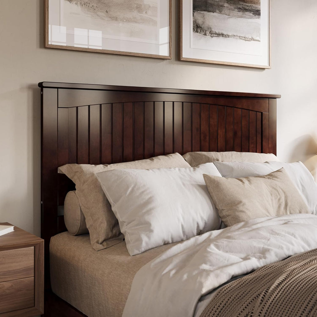 AFI, Nantucket Queen Solid Wood Panel Headboard, Walnut