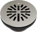 Delta 4 Inch Brushed Nickel Round Shower Floor Drain with Gasket and Snap-In Drain Gate, Stainless DT051411-SS