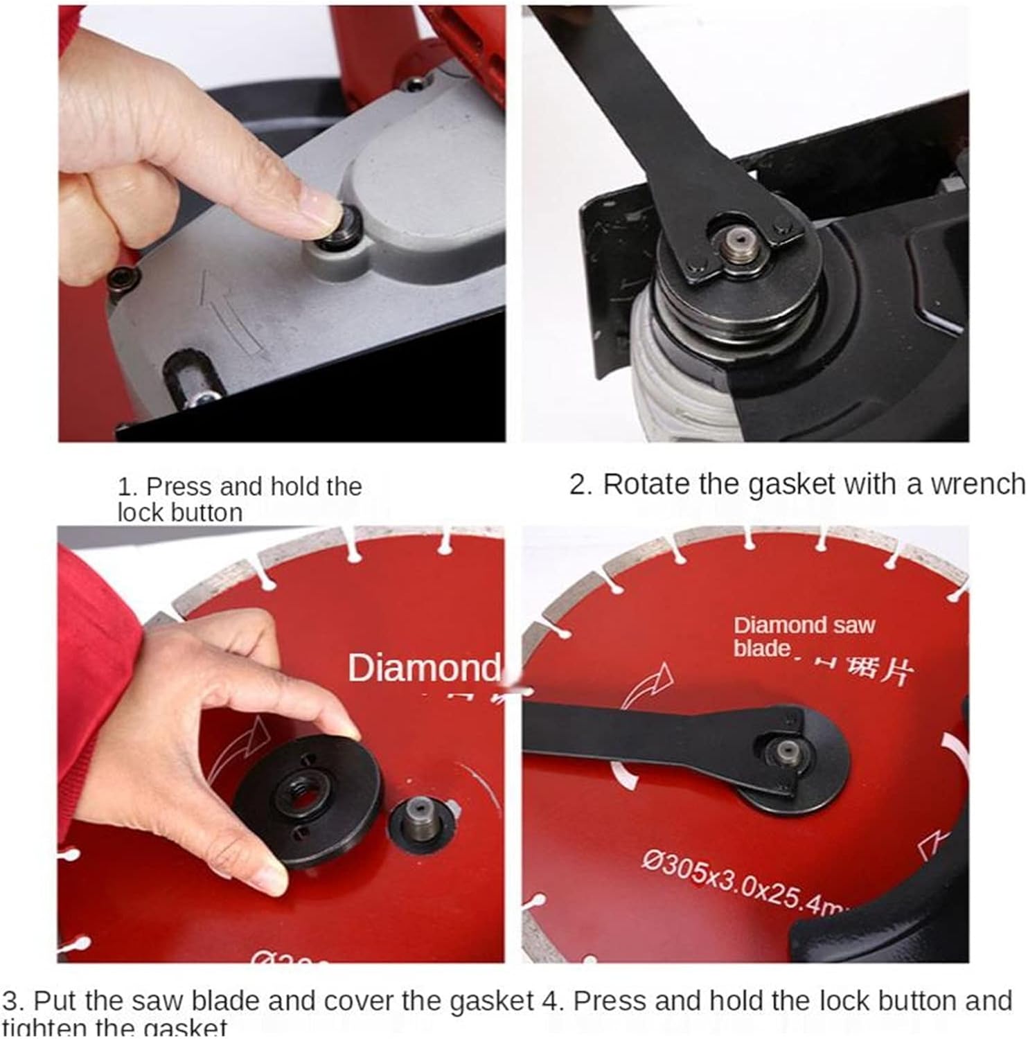 3000W Multi-function Wall Slotting Machine Electric Slotting Machine Concrete Cutting Machine + Diamond Saw Blade,DIY Tools