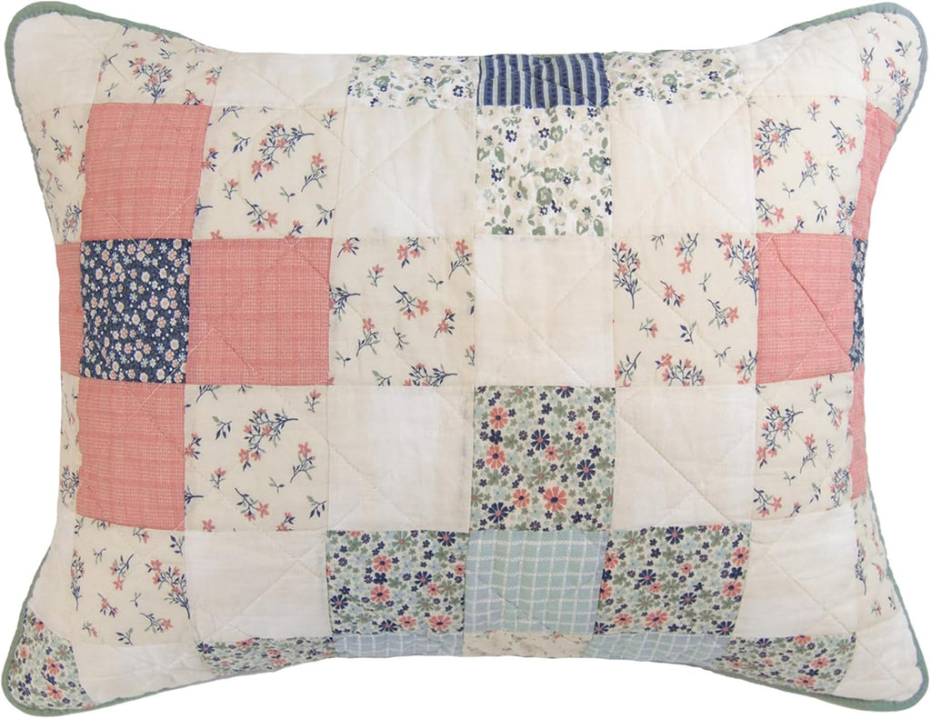 Donna Sharp April Patch- King Quilt Set, Measures 110 x 90, Includes 1 Quilt and 2 King Shams, Machine Washable