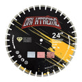 24 Inch Diamond Concrete Saw Blade, Segmented General Purpose Blade Dry/Wet Cutting Concrete, Reinforced Concrete, Green Concrete, Masonry 1' Arbor